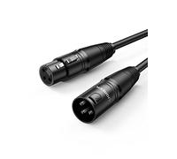 UGREEN XLR Cable 3.3FT, XLR Speaker Cable 3Pin Stereo Microphone Lead Male to Female Extender for Home Studio Power Amplifier Mixer Desk Professional Recording Live Stage (1M)