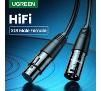 Ugreen XLR Cable Karaoke Microphone Sound Cannon Cable Plug XLR Extension Mikrofon Cable for Audio Mixer Amplifiers XLR Cord PVC Jacket