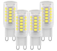 Ugvmn G9 LED Bulbs 2W Cool White 6000K, 320LM Energy Saving Light Bulbs Equivalent to 28W Halogen, No Flicker Capsule GU9 LED Bulb for Home Lighting Decor, Chandelier, Not Dimmable, 220-240V, 4 Pack