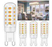 Ugvmn G9 Led Light Bulbs 3W Warm White 2700K, Equivalent to 40W Halogen Bulb, No Flicker G9 Energy Saving Bulbs, 220-240V, Non-Dimmable, Home Lighting Decor 4-Pack