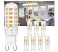 Ugvmn G9 Led Light Bulbs 3W Warm White 2700K, Equivalent to 40W Halogen, No Flicker G9 Energy Saving Bulbs, 220-240V, Non-Dimmable, Home Lighting Decor 8-Pack