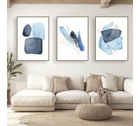 UGZDEA Abstract Canvas Posters Set of 3, Modern Geometry Shapes Canvas Pictures Living Room Bedroom Decoration Picture without Frame(A,3x30x40cm)