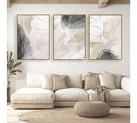 UGZDEA Abstract Canvas Posters Set of 3, Modern Geometry Shapes Canvas Pictures Living Room Bedroom Decoration Picture without Frame(B,3x50x70cm)