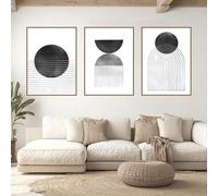 UGZDEA Abstract Canvas Posters Set of 3, Modern Geometry Shapes Canvas Pictures Living Room Bedroom Decoration Picture without Frame(G,3x60x90cm)