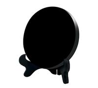 UGZDEA Black Obsidian Mirror, Black Obsidian Divination Mirrors For Home Decoration-Yoga Meditation Energy Mirror With Holder (6cm)