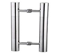 UGZPWQLNX Stainless Steel Round Tube Glass Door Handle, 38mm Stainless Steel Round Tube Push-Pull Handle Door Glass Wood Barn Doors Sizes(80x60cm)