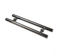UGZPWQLNX Stainless Steel Round Tube Glass Door Handle, Sliding Barn Door Glass Push-Pull Handle Stainless Steel Black Multiple Sizes(1200x800mm)