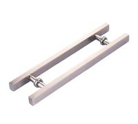 UGZPWQLNX Stainless Steel Round Tube Glass Door Handle, Stainless Sliding Barn Door Handle Set, Double Sided, for Glass, Shower, Multiple Sizes(L:100Cm(39.3In)/70Cm(27.5In))