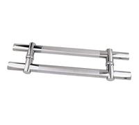 UGZPWQLNX Stainless Steel Round Tube Glass Door Handle, Stainless Steel Push Pull AdjHCenter ShowerBarnGlassSliding Door Handle, 40-120cm(60Cm(23.6In))
