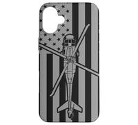UH-60 Black Hawk Helicopter Flag Design Case for iPhone 16 Plus
