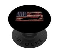 UH-60 Black Hawk Helicopter USA Vintage American Flag PopSockets Swappable PopGrip