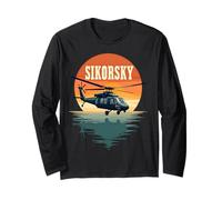 UH-60 Sikorsky Blackhawk Helicopter Flying Army Pilot Gift Long Sleeve T-Shirt