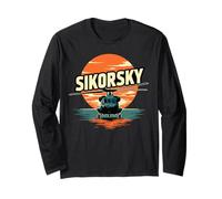 UH-60 Sikorsky Blackhawk Helicopter Flying Army Pilot Gift Long Sleeve T-Shirt