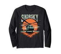 UH-60 Sikorsky Blackhawk Helicopter Flying Army Pilot Gift Long Sleeve T-Shirt