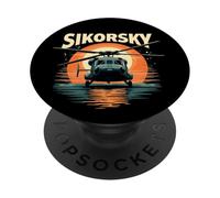 UH-60 Sikorsky Blackhawk Helicopter Flying Army Pilot Gift PopSockets Adhesive PopGrip
