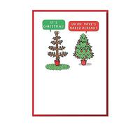 Uh Oh. Dave's Naked Already! Funny Christmas Card