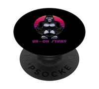 Uh Oh Stinky Poop Le Monke 80s Vaporwave PopSockets Adhesive PopGrip