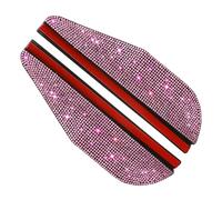 UHANBUT 2PCS Bling Car Side Mirror Rain Visor Guard, Rhinestones Automotive Rear View Mirror Rain Eyebrows, PVC Rainproof Vehicle Side Mirrors Smoke Shade Cover for Car, Truck, SUV (Pink)