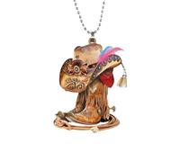 UHANBUT Cowboy Car Rear View Mirror Charm, Personalized Cowboy Boots Hats Auto Hanging Ornament, 2D Flat Acrylic Car Pendant, Vehicle Interior Decoration Accessories for Cars, Home, Office (Style3)