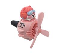 UHANBUT Pilot Cat Car Dashboard Air Vent Trim Clip, Cute Cartoon Car Rotating Propeller Air Outlet Decoration, Cool Automotive Interior Perfume Diffuser Ornament Accessories (Cat)