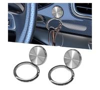 UHANBUT Sunglass Holder for Car Dash, Metal Auto Dashboard Eyeglass Holder Hook, Universal Vehicle Interior Hanger Accessories for Car, Home, Boat, RV, Truck, Office, Phone (Silver, 2PCS)