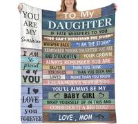 UHANKRU Daughter Gifts for Daughter Blanket 50"x40"- Daughter Gift from Mom, Birthday Gifts for Daughter, Daughter Graduation Gifts, to My Daughter Blanket from Mom