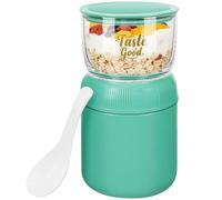 UHAPEER Insulated Yogurt Container, Leakproof Breakfast Cereal Cup, Breakfast on The Go Cup with Lid and Spoon, Portable Overnight Oats Container, Reusable Breakfast Yogurt Pot for Work Travel