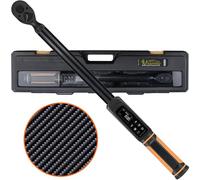 Uharbour Digital Torque Wrench 1/2 Drive with Carbon Fiber Body, 3-200 N.m Range, ±1% Accuracy with Vibration, Buzzer and LED Alert, Suitable for Car, Motorcycle and Bicycle