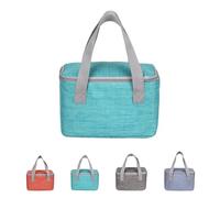 Uhat 4L Stylish Portable Insulated Lunch Bag, Holds 6 Cans of Drinks, Essential Square Cooling Lunch Box for Adults at Work or on The Go (Blue)