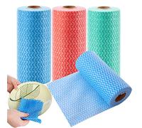 Uhat Disposable Dish Cloths 3 Rolls All Purpose Cloth Roll Handy Wipes Reusable Cloths for Kitchen Cleaning Cloth 150 Count