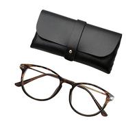 Uhat Unisex Metal Frame Round Eyeglasses Vintage Geek Oversized Clear Lens Glasses