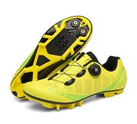 Uhclrr Cycle Shoes MTB Unisex Men's And Women's Mountain Bike Cycling Shoes(42 EU, Yellow)