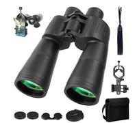 UHD 12x60 Stargazing Long Range Binoculars Waterproof with Clear Vision BAK4 Prism Lens&Adapter,Fogproof Zoom High Powered Binocular Gift for Adults Moon Watching Bird Watching Scenery Wildlife View