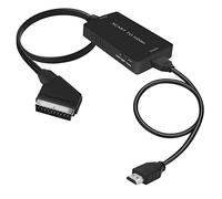 uhddadi Scart to HDMI Converter with HDMI Cable,Scart HDMI Adapter | 720P/1080P Video Audio Converter For PS2 PS3 Xbox VHS VCR DVD Player