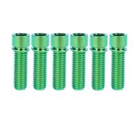 UHDFBDHF Titanium Grade 5 M8x1.25 6Pcs Bolt with Washer for Bicycle Stem, Green