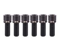 UHDFBDHF Titanium Screw M7x20mm Bolt with Washer Allen Hex Cylindrical Head Bolts for Bicycle Stem Pack of 6 (Black)