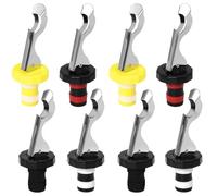 UHETLET Beer Bottle Stopper with Lever Stainless Steel Bottle Stopper Beer Bottles Universal Stopper Wine Stopper Bottle Cap Wine Stopper for Wine Collection Wine Champagne Glass Bottles Pack of 8