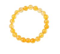 UHEWEIDOR Yellow crystal single circle round bead bracelet