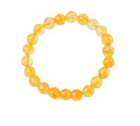 UHEWEIDOR Yellow crystal single circle round bead bracelet