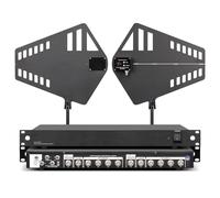 UHF Antenna Distribution, Wireless Microphone Signal Amplifier, 2 Active Directional Antenna Paddles, 8 Input/Output Ports, 400-950MHz Frequency Range