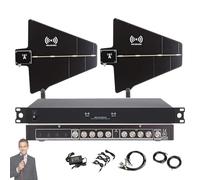 UHF Antenna Power Distribution System, Microphone Signal Amplifier, 450-950MHz Frequency Range for Stage Performance and Wedding