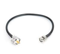UHF Conversion Line, 50-3 50 Ohm Coaxial Cable BNC Male to UHF PL259 Male Connector for High-Frequency Transmission, Suitable for Wireless LAN, 11.8 in