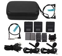 UHF DualChannel Wireless Lavalier Microphone System with 36 Channels for Camera and Phone