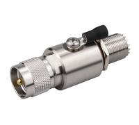 UHF Lightning Arrestor PL-259 Lightning Surge Protector PL259 Male to SO239 Female Bulkhead for CB Ham Base Antennas RFetomax (UHF arrestor Male to Female)
