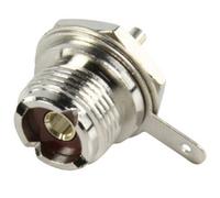 Uhf Pl259 Female Round Chassis Panel Mount Rf Coaxial Radio Video Connector