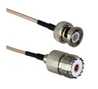 UHF PL259 Male Plug SO239 Female Jack To BNC Connector Crimp RG58 RG316 Cable Wire Terminal RF Jumper Pigtail 6inch~10M(RG316 SO239 to BNC,6inch (15CM))