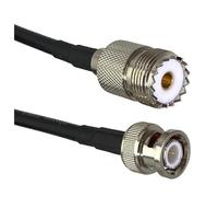 UHF PL259 Male Plug SO239 Female Jack To BNC Connector Crimp RG58 RG316 Cable Wire Terminal RF Jumper Pigtail 6inch~10M(RG58 SO239 to BNC,6inch (15CM))