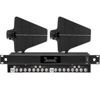 UHF Wireless Antenna Distribution System, Wireless Microphone Booster Set, 8/16 Channels, with 2 Antenna Picks, for Stage Performances, Weddings(16)