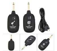 UHF Wireless Guitar System with Transmitter & Receiver, 30M Range, 4ms Low Latency, Rechargeable 600mAh Battery, 20Hz-20kHz Audio Respo