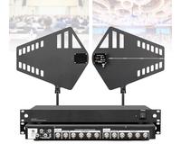 UHF Wireless Microphone Amplifier & Antenna Distribution System, 8/16-Channel with 2 Active Directional Antennas, 400-950MHz for Stage, Wedding, Events